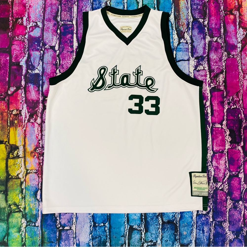 Headmaster Signature Series Magic Johnson Michigan State #33 Jersey Size 58 3XL